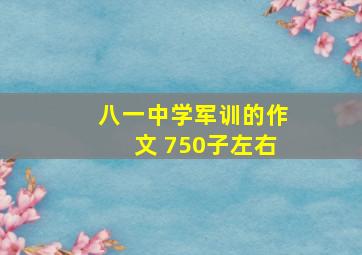 八一中学军训的作文 750子左右